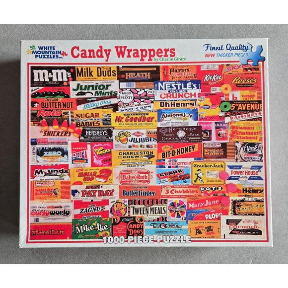 White Mountain Candy Wrappers 1000 pc Charlie Girard 2012 Complete Preowned - Picture 1 of 4